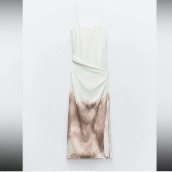 Zara draped Ombre dress Size Small NWT - Picture 10 of 13